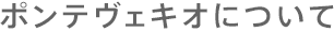 ポンテヴェキオについて