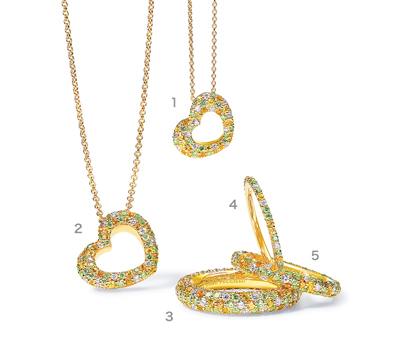 ETERNO FAMILY（エテルノ・ファミリー） グリーン&オレンジ ネックレス リング 商品詳細番号