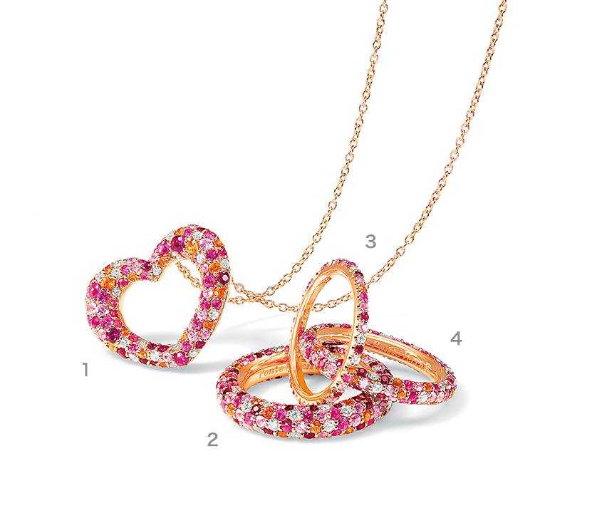  ETERNO FAMILY（エテルノ・ファミリー） レッド&オレンジ ネックレス リング 商品詳細番号