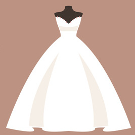 ウェディングドレス　プリンセスライン