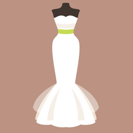 ウェディングドレス　マーメイドライン