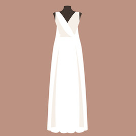 ウェディングドレス　スレンダーライン