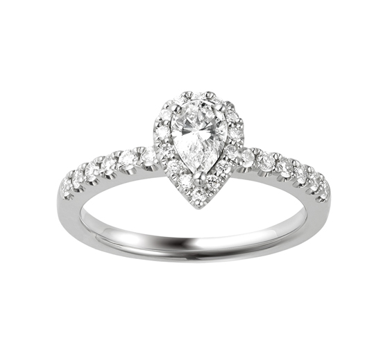 ポンテヴェキオ　ブライダル　結婚指輪　婚約指輪　ペアシェイプ　ファンシーカット　大人婚