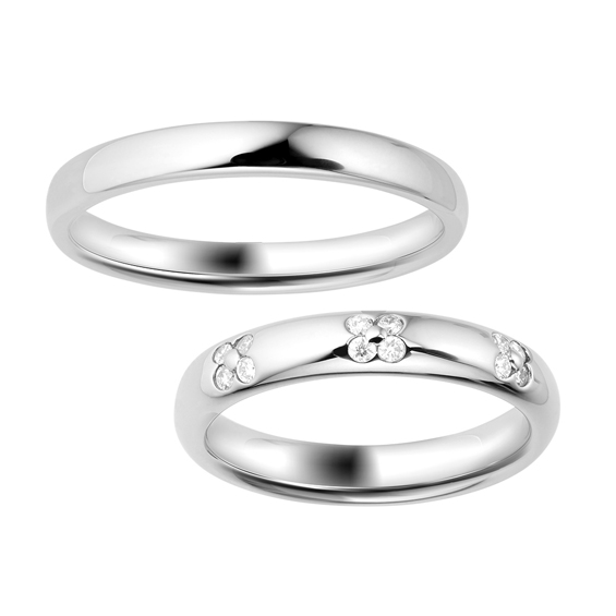 ポンテヴェキオ　Ponte Vecchio マリッジリング　結婚指輪　フィオラート　花かんむり